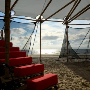 Mobile Bamboo Theatre at the Beach