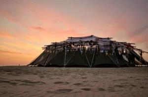 Mobile Bamboo Theatre at the Beach