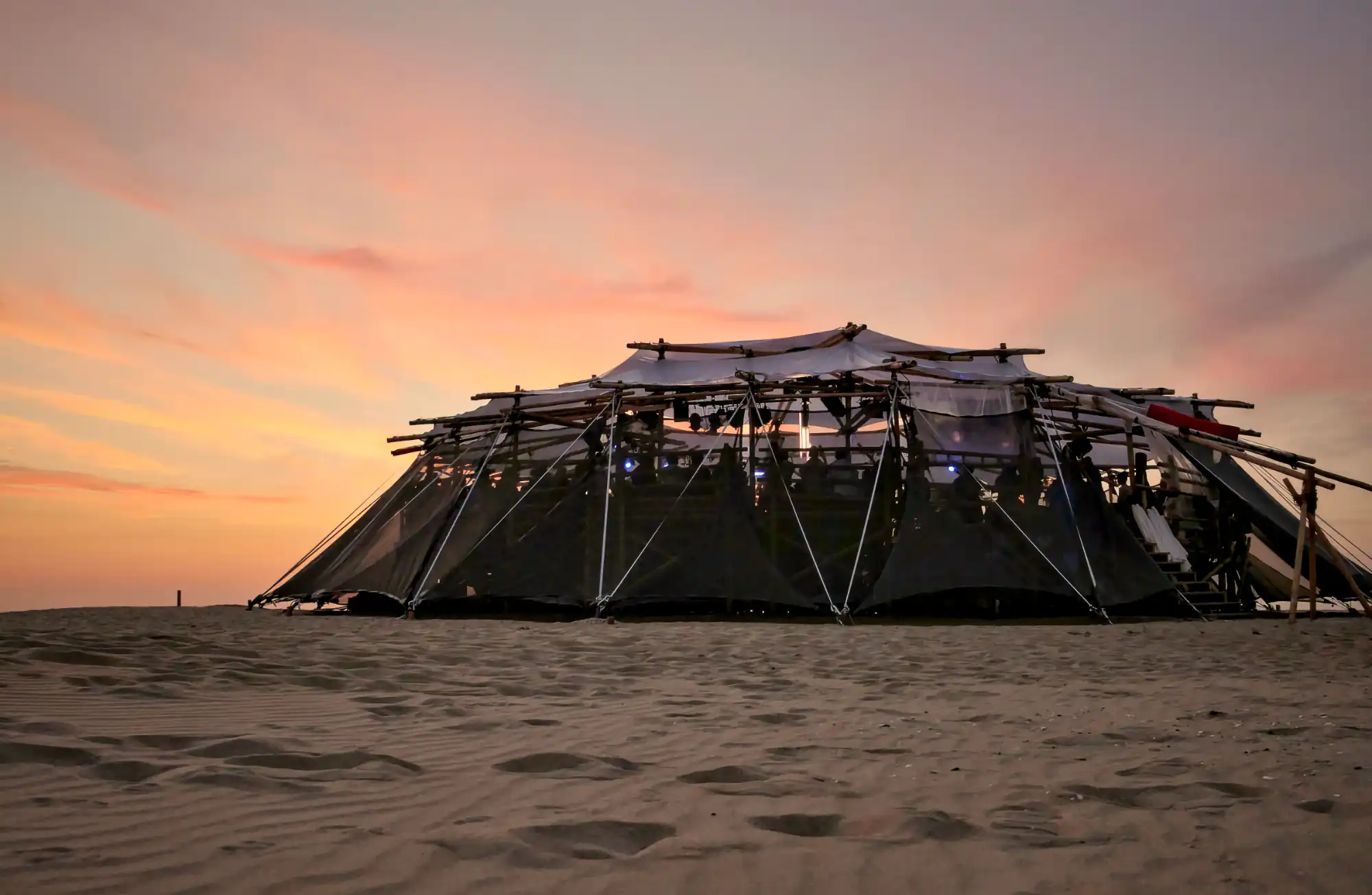 Mobile Bamboo Theatre at the Beach