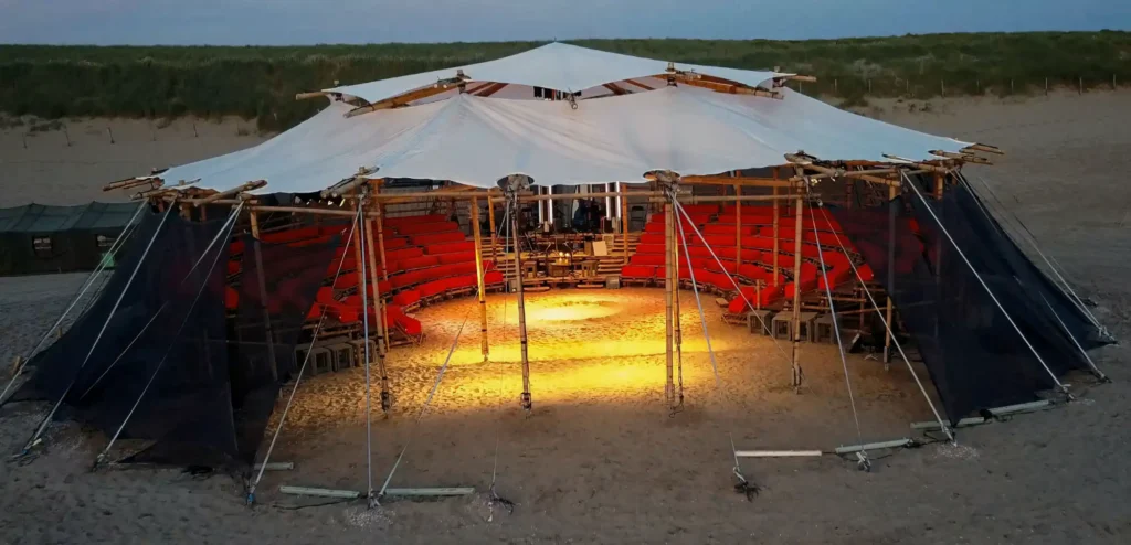 Mobile Bamboo Theatre at the Beach