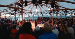 Mobile Bamboo Theatre at the Beach