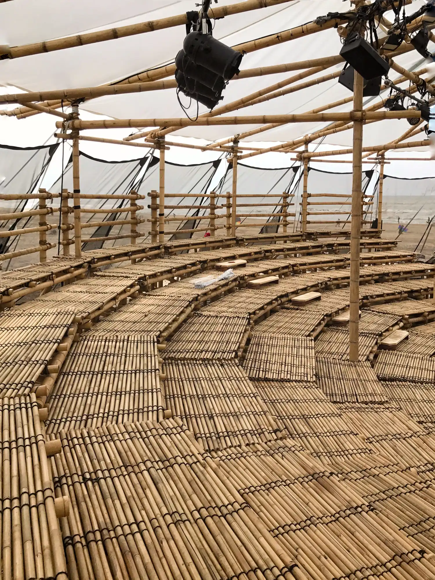 Bamboo Grandstand and Tiered Seating