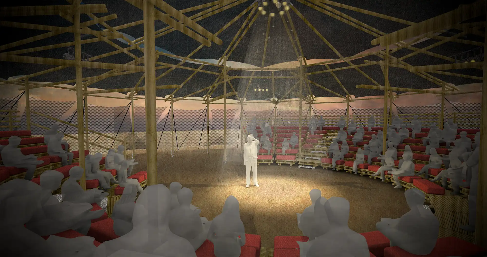 Studio Akkerhuis design for the Mobile Bamboo Theatre in the Netherlands.