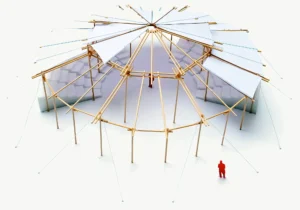 Studio Akkerhuis design for the Mobile Bamboo Theatre in the Netherlands.