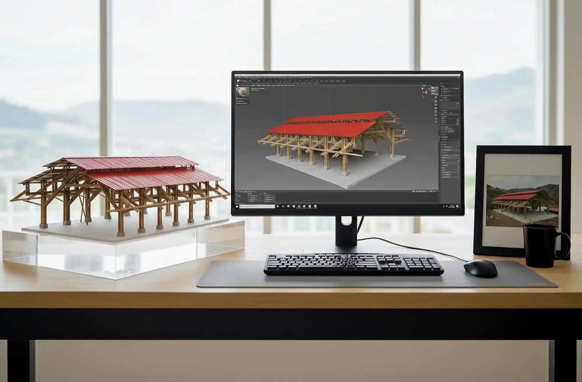 Guadua Bamboo Pavilion Tres Brisas 3d Model