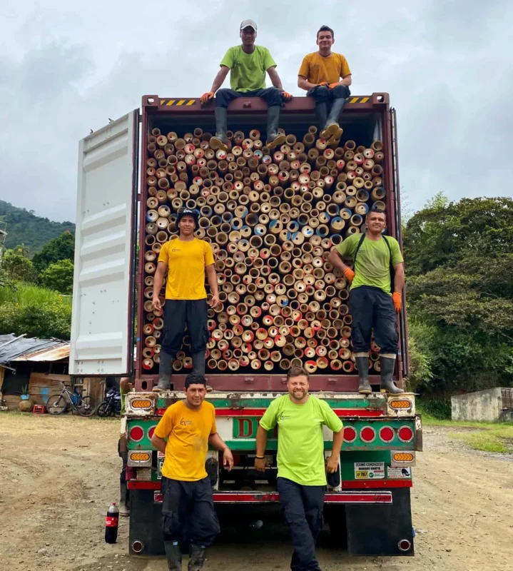 Bamboo Export: Loading Containers for International Shipping