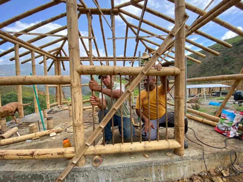 Construction of Bamboo Cabin with Composting Toilet