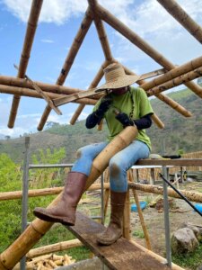 Building a Sustainable Outdoor Bathroom Cabin from Bamboo