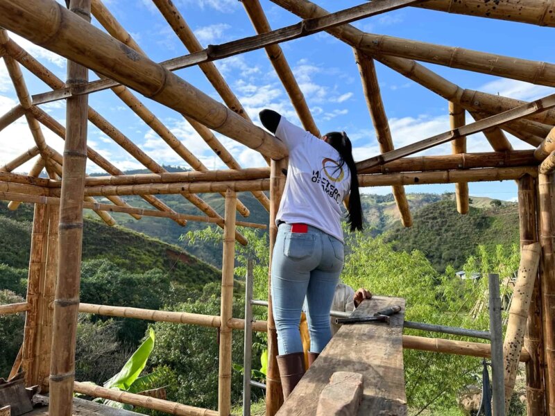 Construction of Bamboo Cabin with Composting Toilet