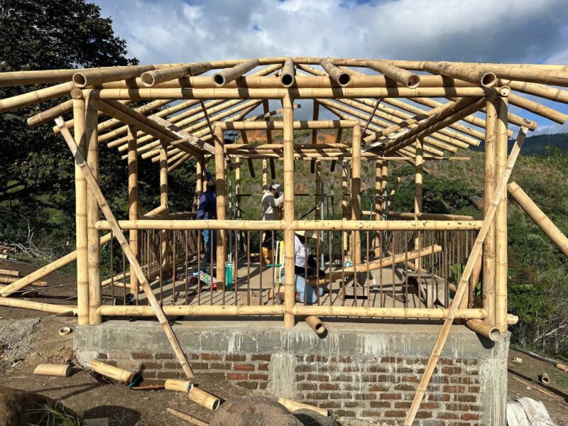 Construction of Bamboo Cabin with Composting Toilet