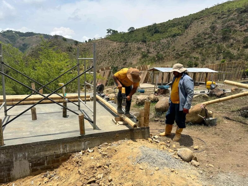 Construction of Bamboo Cabin with Composting Toilet