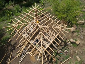 Building a Sustainable Outdoor Bathroom Cabin from Bamboo