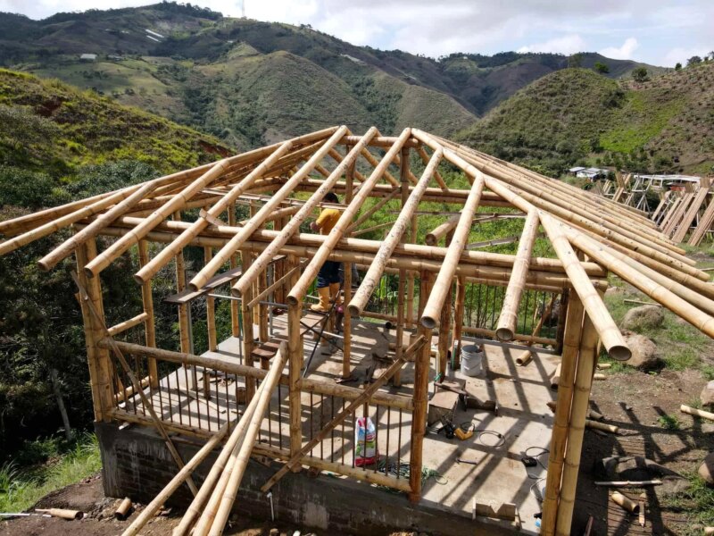 Construction of Bamboo Cabin with Composting Toilet
