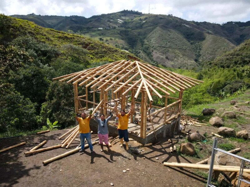 Construction of Bamboo Cabin with Composting Toilet