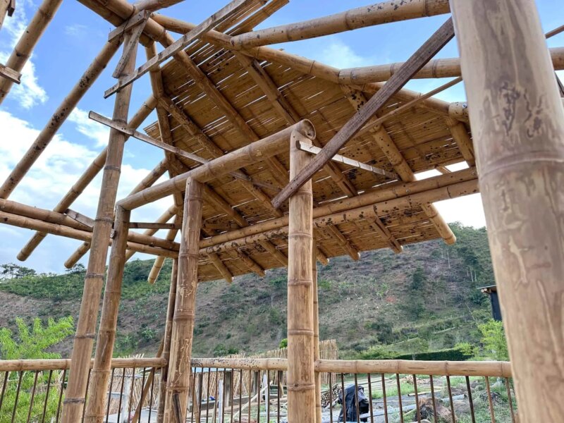 Construction of Bamboo Cabin with Composting Toilet
