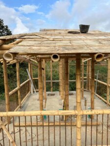 Building a Sustainable Outdoor Bathroom Cabin from Bamboo