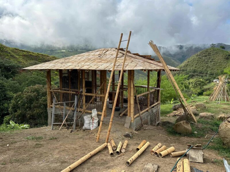Construction of Bamboo Cabin with Composting Toilet