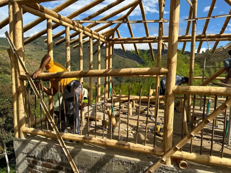 Construction of Bamboo Cabin with Composting Toilet