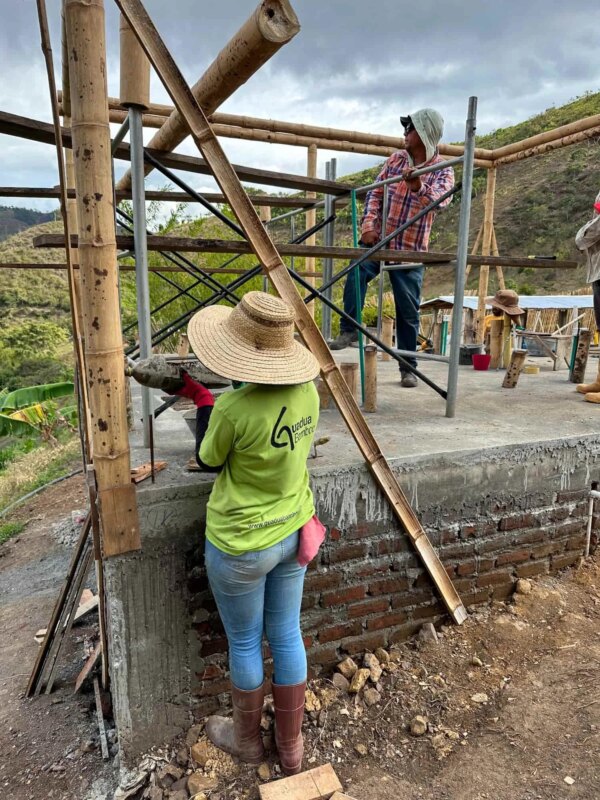 Construction of Bamboo Cabin with Composting Toilet