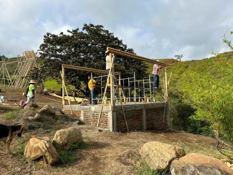 Construction of Bamboo Cabin with Composting Toilet