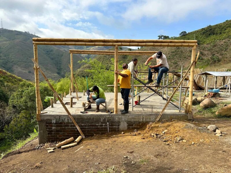 Construction of Bamboo Cabin with Composting Toilet