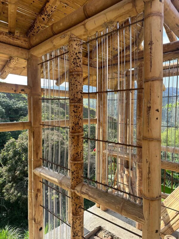 Finishes for Bamboo Cabin with Composting Toilet