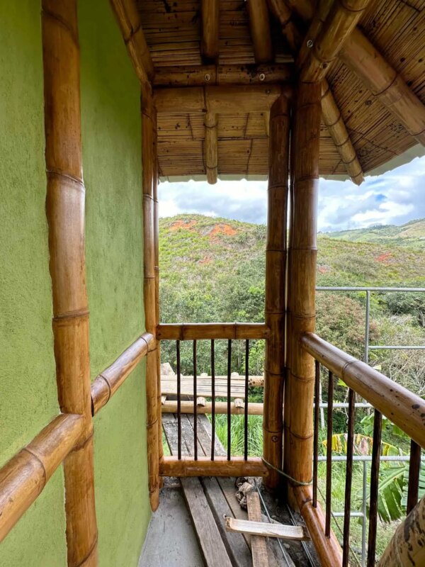 Finishes for Bamboo Cabin with Composting Toilet