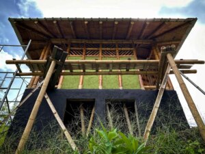 Building a Sustainable Outdoor Bathroom Cabin from Bamboo