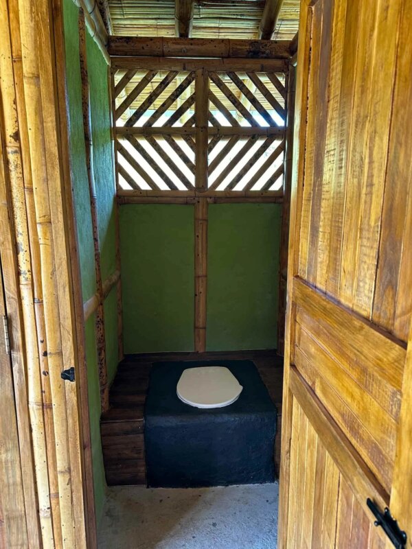 Finishes for Bamboo Cabin with Composting Toilet