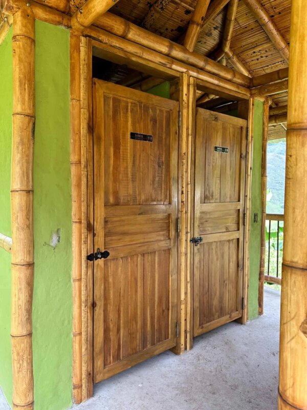 Finishes for Bamboo Cabin with Composting Toilet
