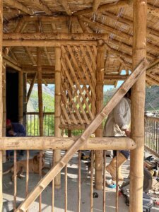 Building a Sustainable Outdoor Bathroom Cabin from Bamboo