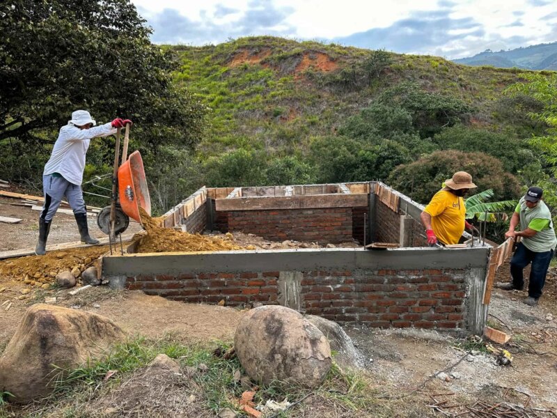 Groundwork for Bamboo Cabin with Composting Toilet