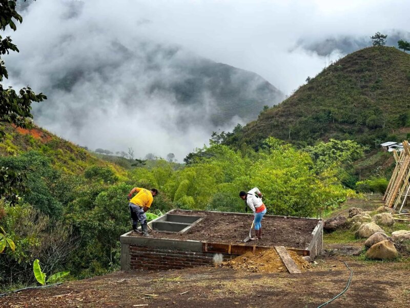 Groundwork for Bamboo Cabin with Composting Toilet