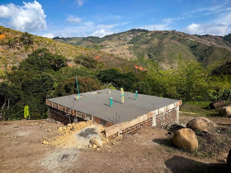 Groundwork for Bamboo Cabin with Composting Toilet