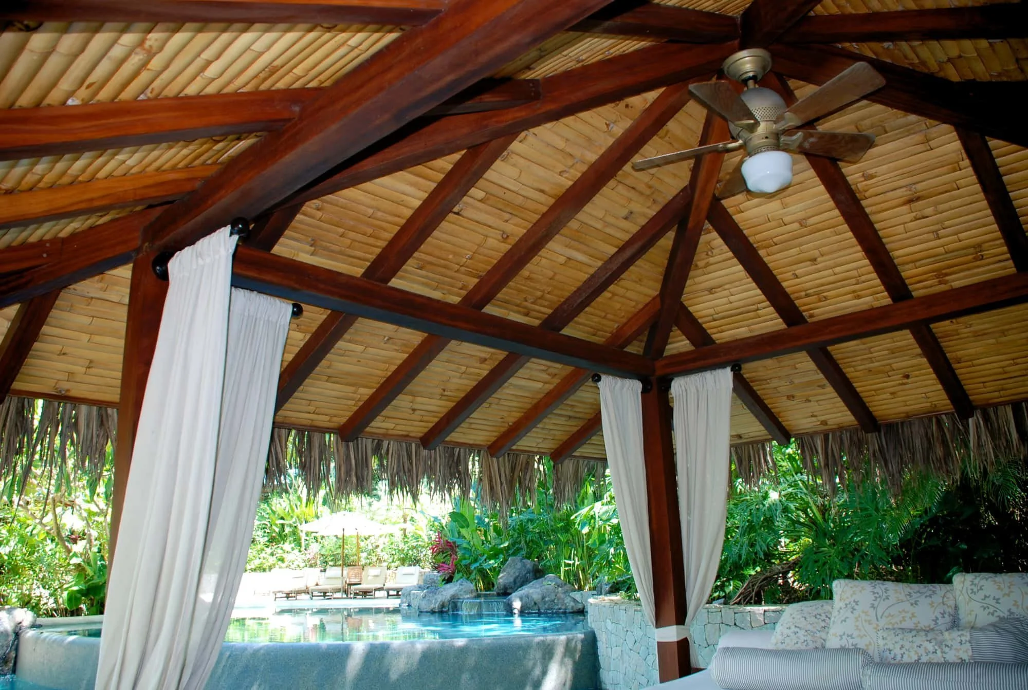 Bamboo Slat Ceiling Cover