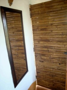 Bamboo Slat Door Cover