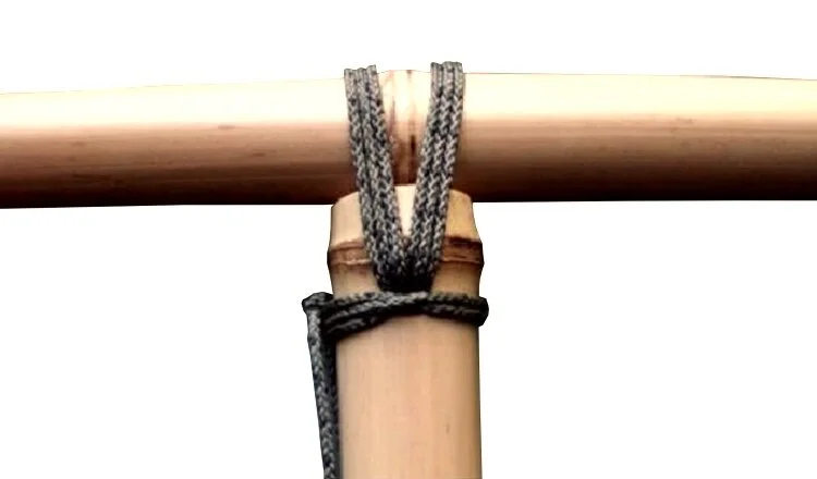 drilled-lashing-bamboo-joint-3 Bamboo Lashing Manual