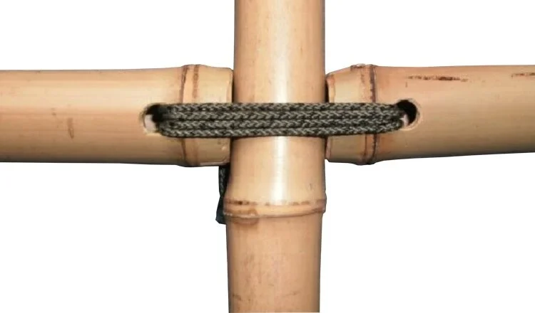drilled-lashing-bamboo-joint-5 Bamboo Lashing Manual
