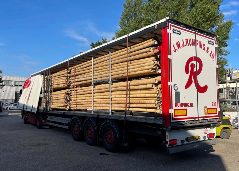 Guadua Bamboo Poles at Masters of Bamboo in the Netherlands for Mysteryland Stage