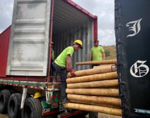 Guadua Bamboo Poles Shipped to Belgium for Europe’s Largest Bamboo Tower