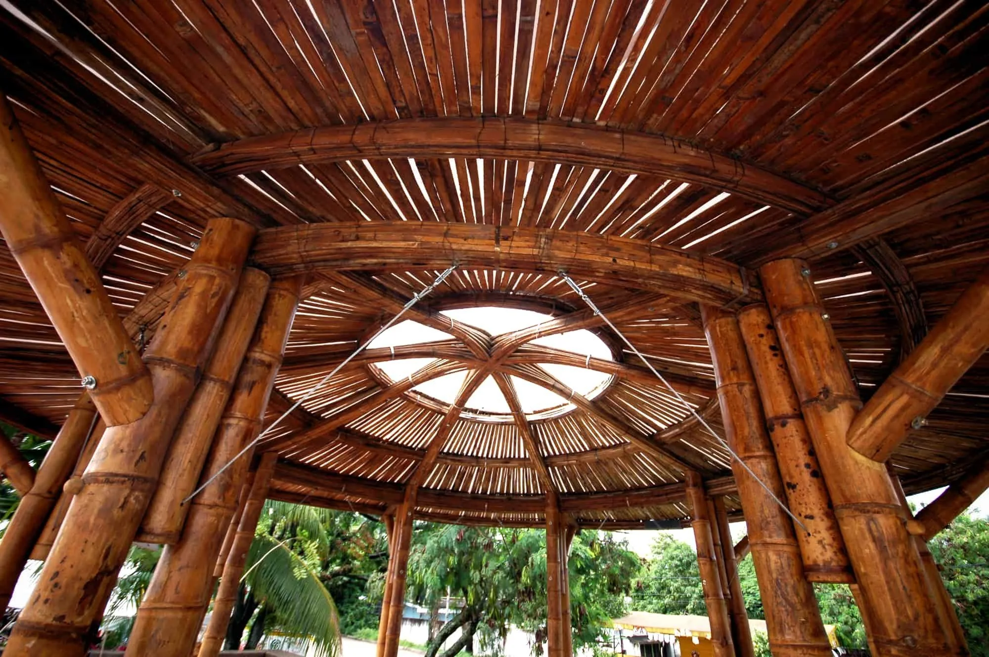 Bamboo Slat Roof Structure