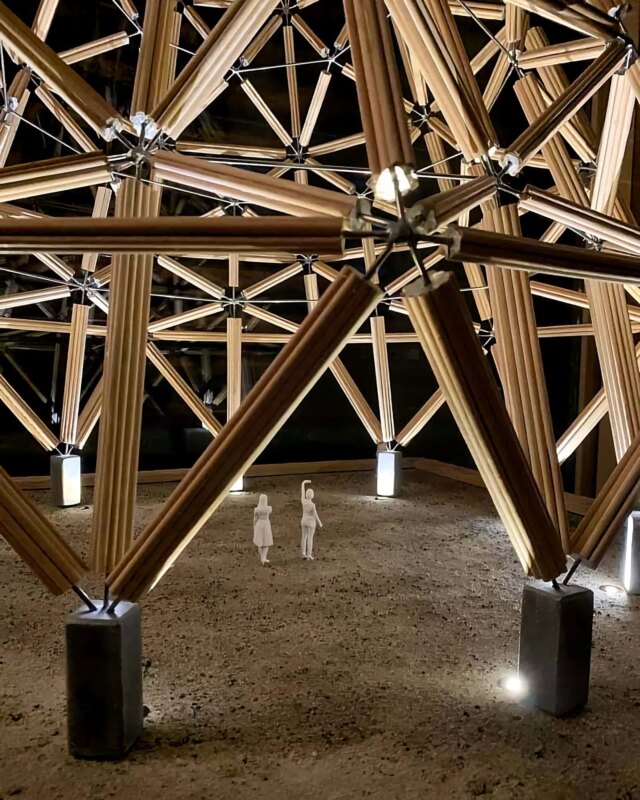 3D Scale Model of Guadua Bamboo Tower for Zoo in Belgium