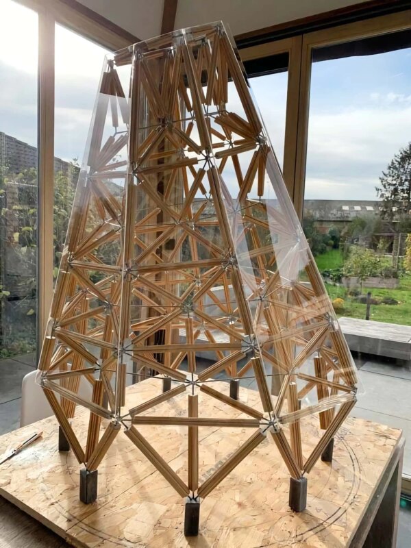 3D Scale Model of Guadua Bamboo Tower for Zoo in Belgium