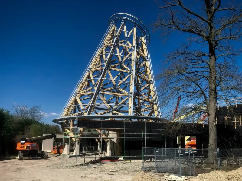 Construction of Guadua Bamboo Tower for Zoo in Belgium