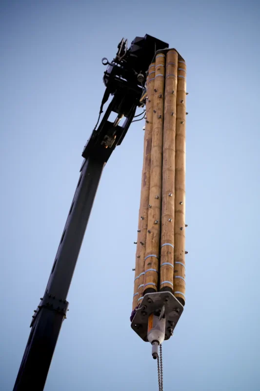Construction of Guadua Bamboo Tower for Zoo in Belgium