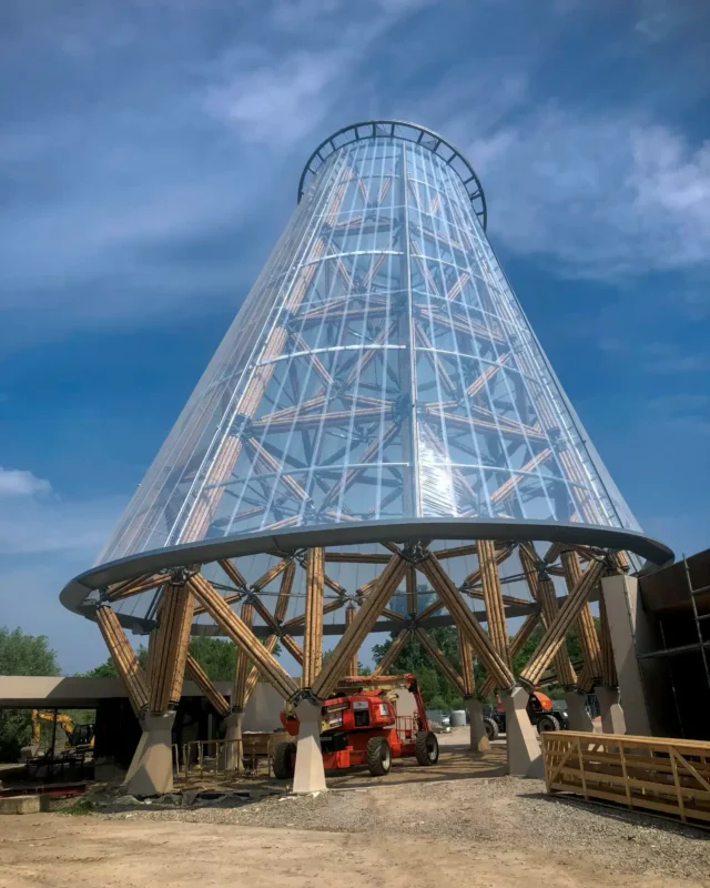 Construction of Guadua Bamboo Tower for Zoo in Belgium