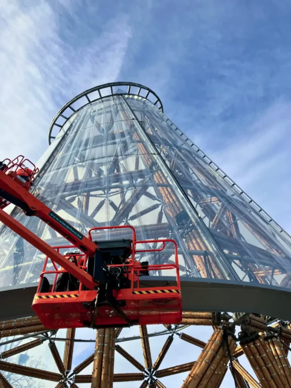 Construction of Guadua Bamboo Tower for Zoo in Belgium