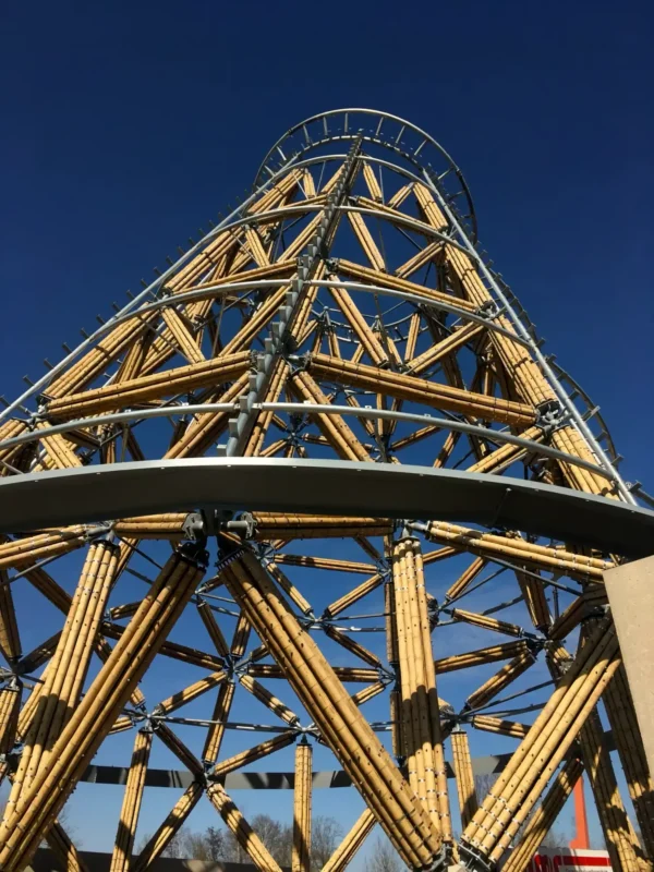 Construction of Guadua Bamboo Tower for Zoo in Belgium