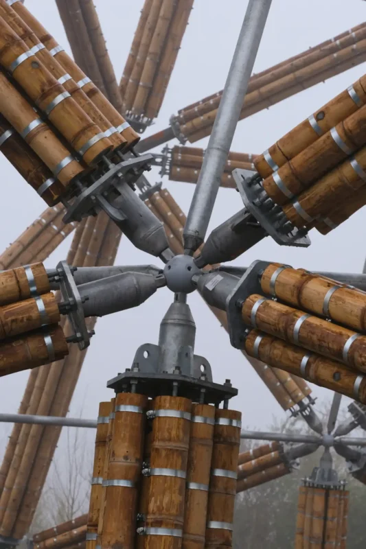 Construction of Guadua Bamboo Tower for Zoo in Belgium