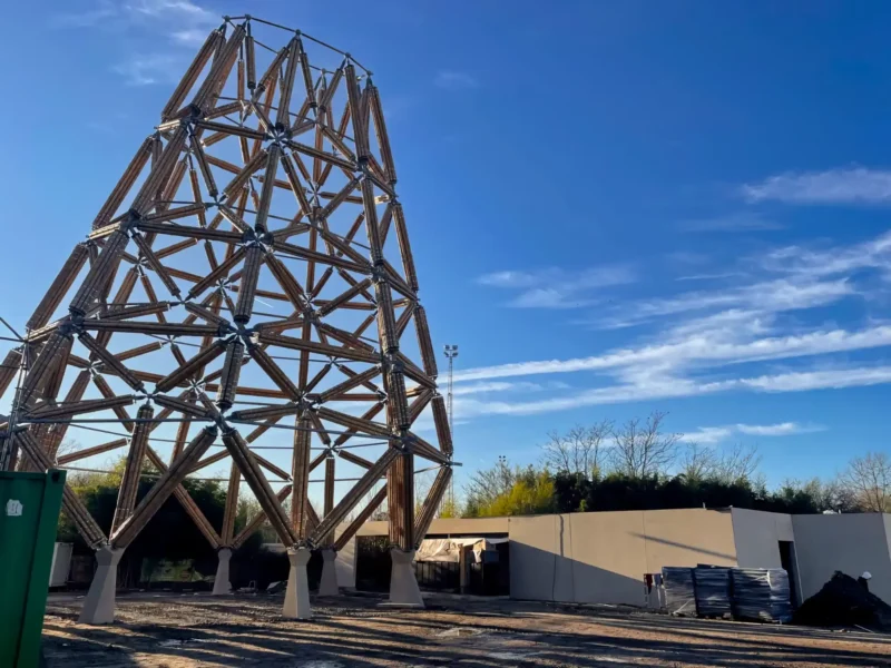 Construction of Guadua Bamboo Tower for Zoo in Belgium